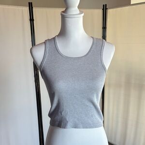 Brandy Melville | Gray Ribbed Tank Top